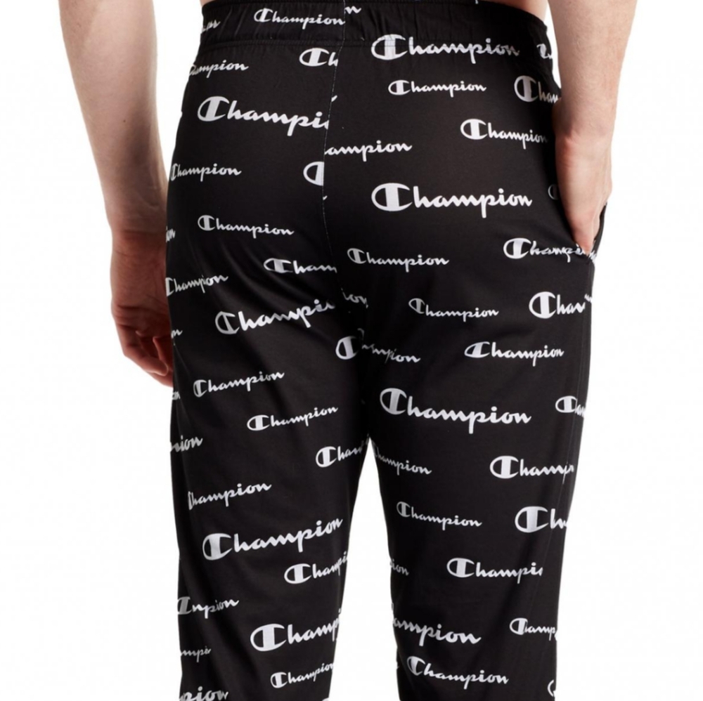 Champion Logo Black Pajama Pants - NWT - Picture 3 of 5